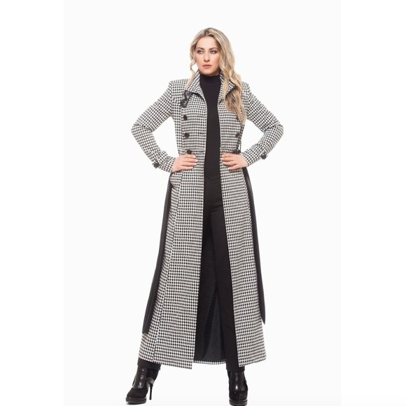 Designer Houndstooth Coat - Picture 1 of 12